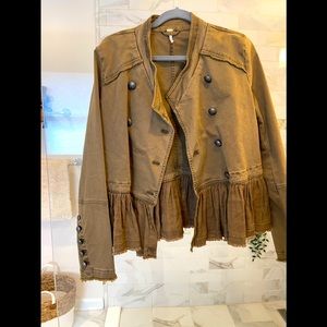 Free People double breasted peplum jacket
